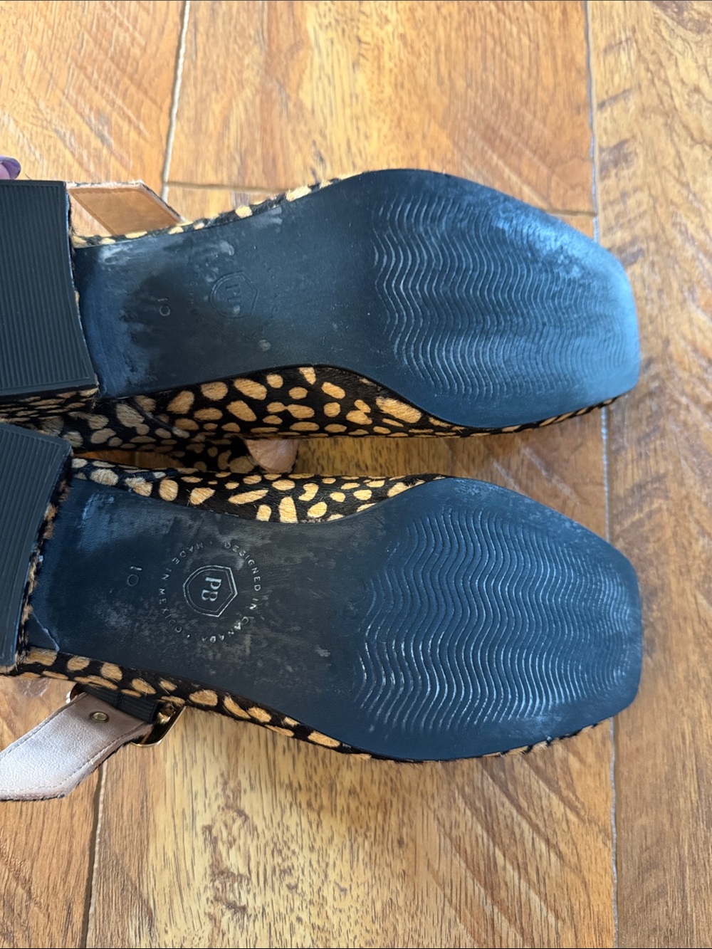 Poppy Barley Calf Hair Mary Jane Heels Animal Print 10 - Picture 12 of 15
